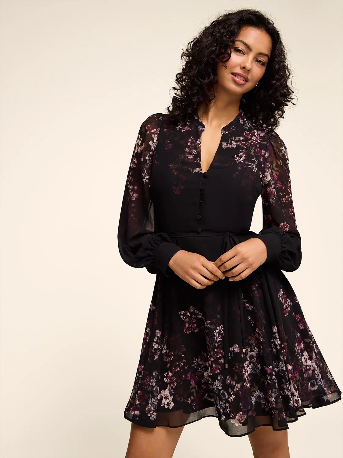 Fit & Flare Floral Mini Dress sold by Suzy Shier product image thumbnail 4