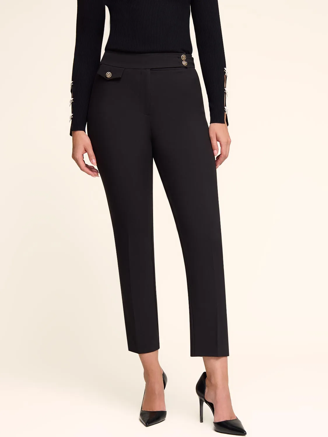 Mid-Rise Slim-Leg Cropped Pant sold by Suzy Shier product image thumbnail 2