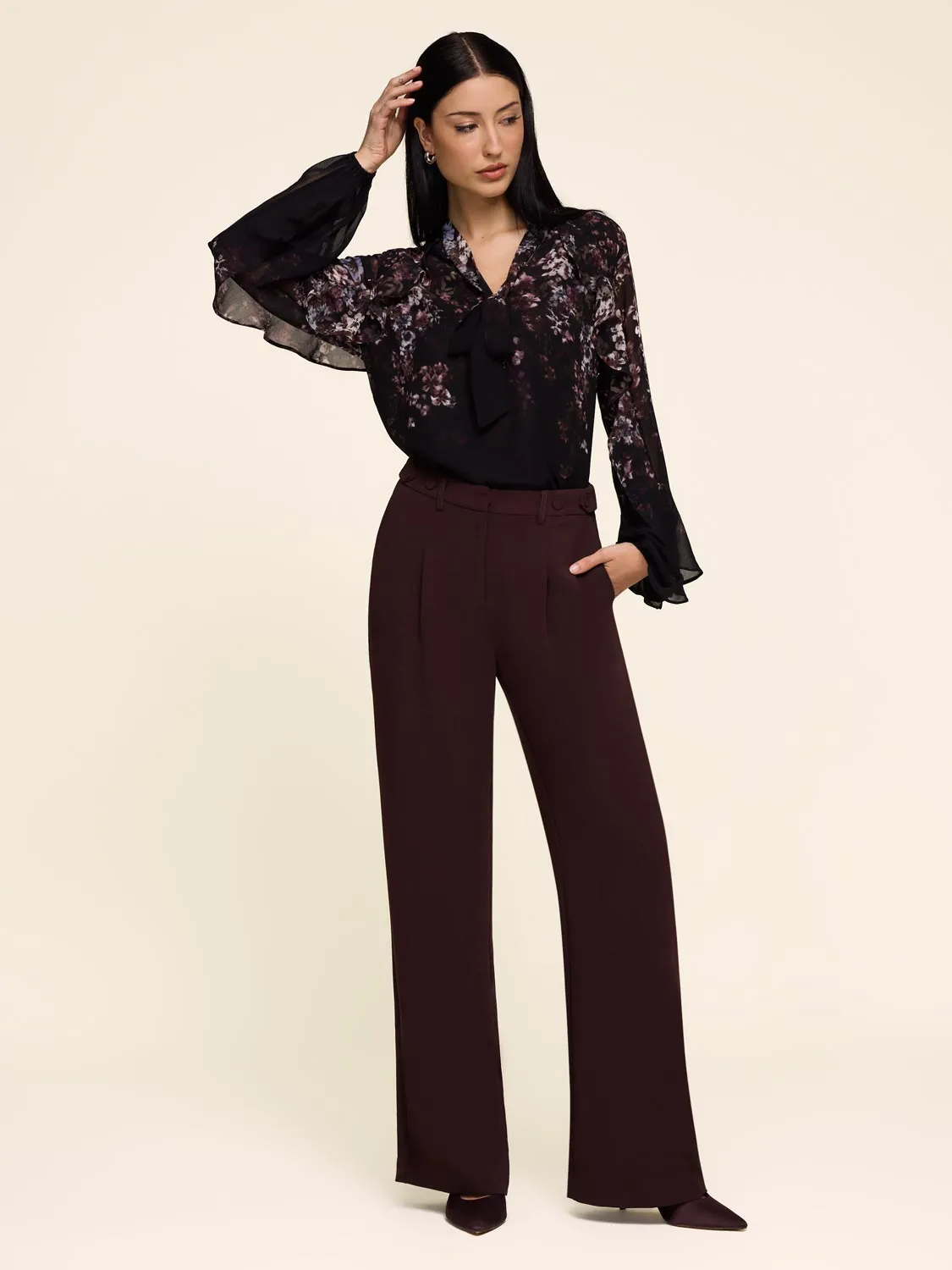 Long Sleeve Floral Blouse sold by Suzy Shier product image thumbnail 2