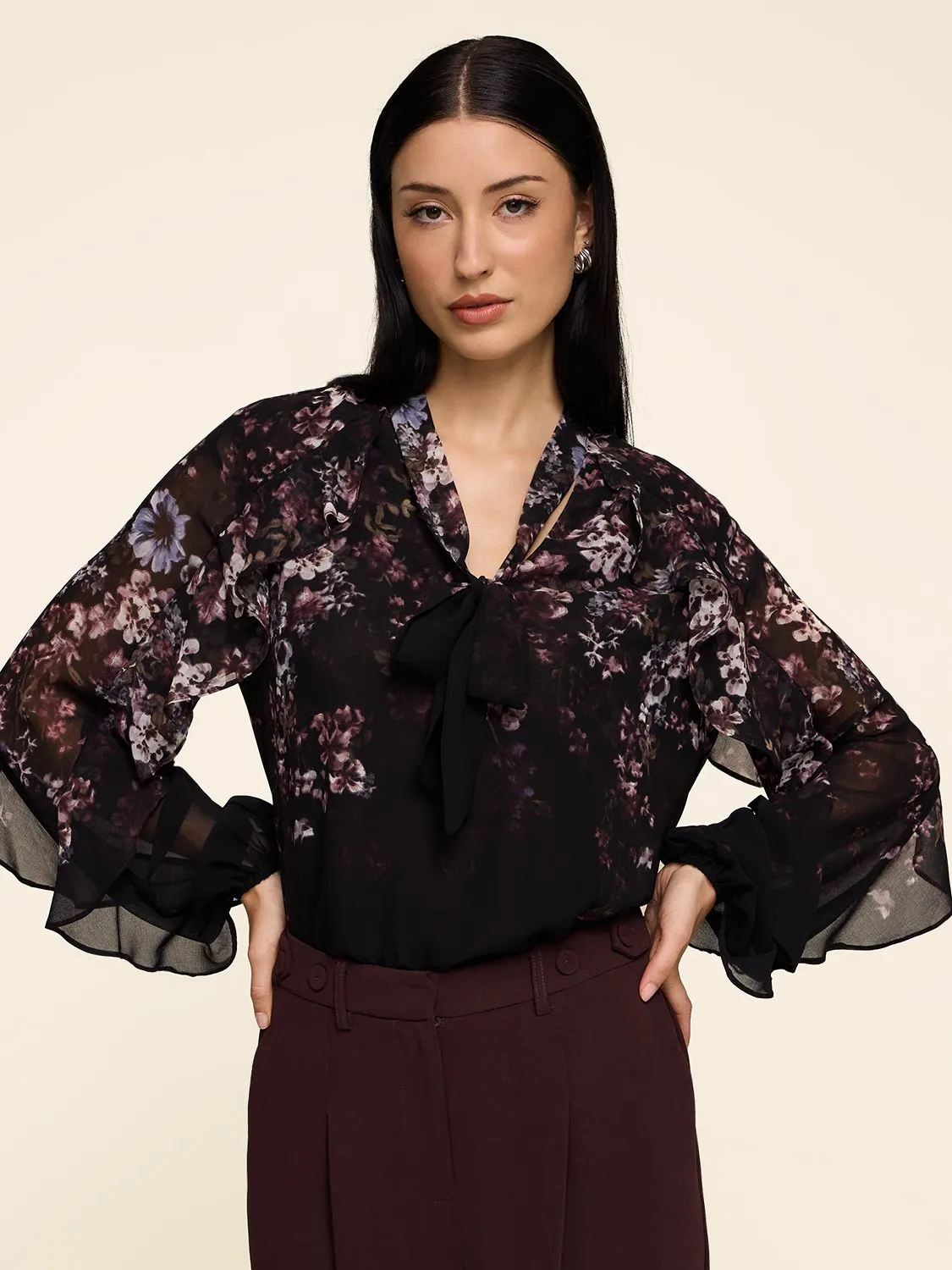 Long Sleeve Floral Blouse sold by Suzy Shier