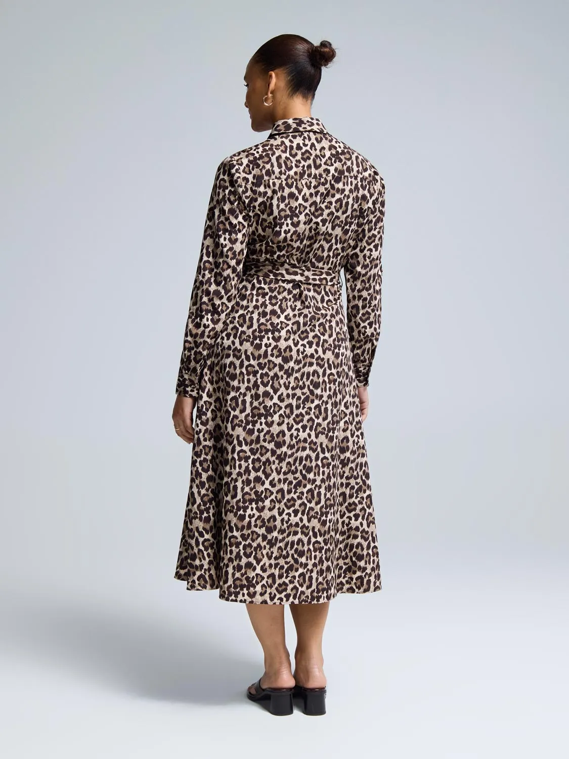 Animal Print Midi Shirt Dress sold by Suzy Shier product image thumbnail 4