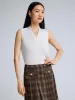 Sleeveless Pleated V-Neck Top sold by Suzy Shier