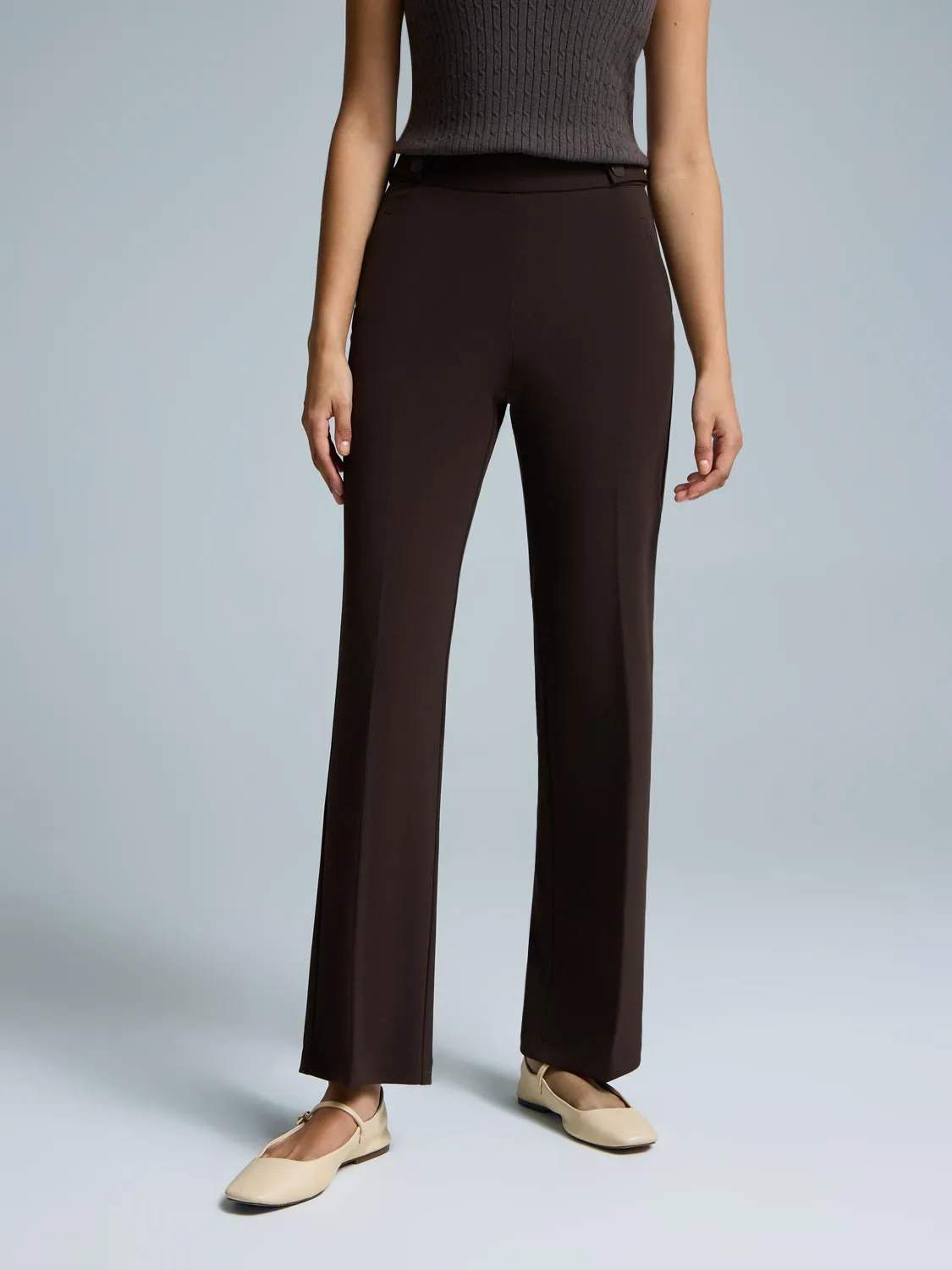 Straight Leg Clean Front Crepe Pants sold by Suzy Shier product image thumbnail 2