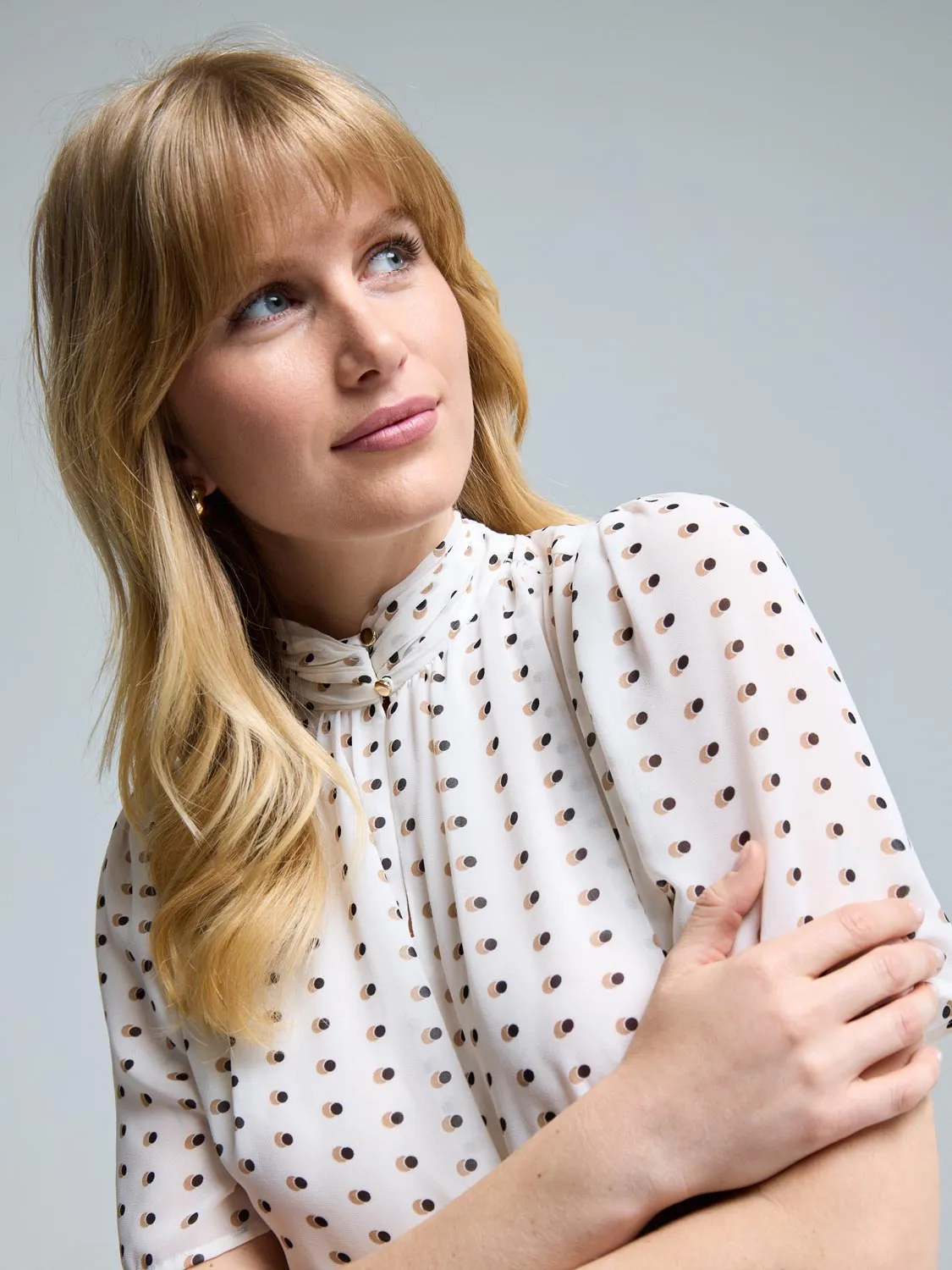 Polka Dot Chiffon Top sold by Suzy Shier product image thumbnail 2