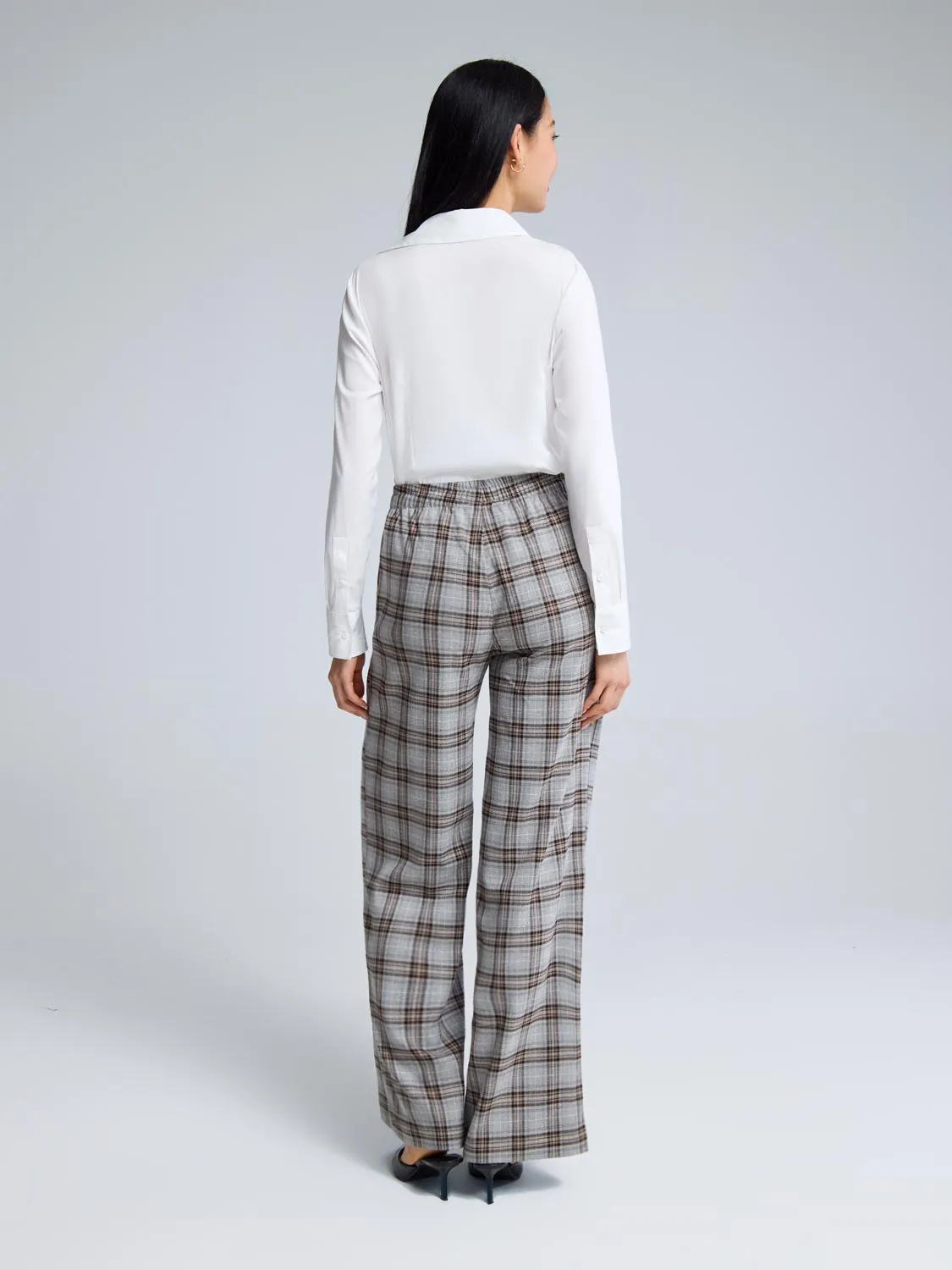 Wide-Leg Plaid Pants sold by Suzy Shier product image thumbnail 5