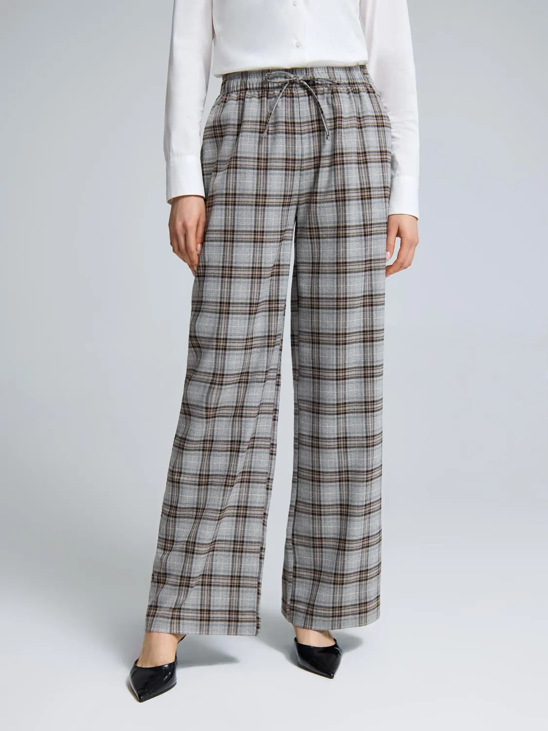 Wide-Leg Plaid Pants sold by Suzy Shier product image thumbnail 2