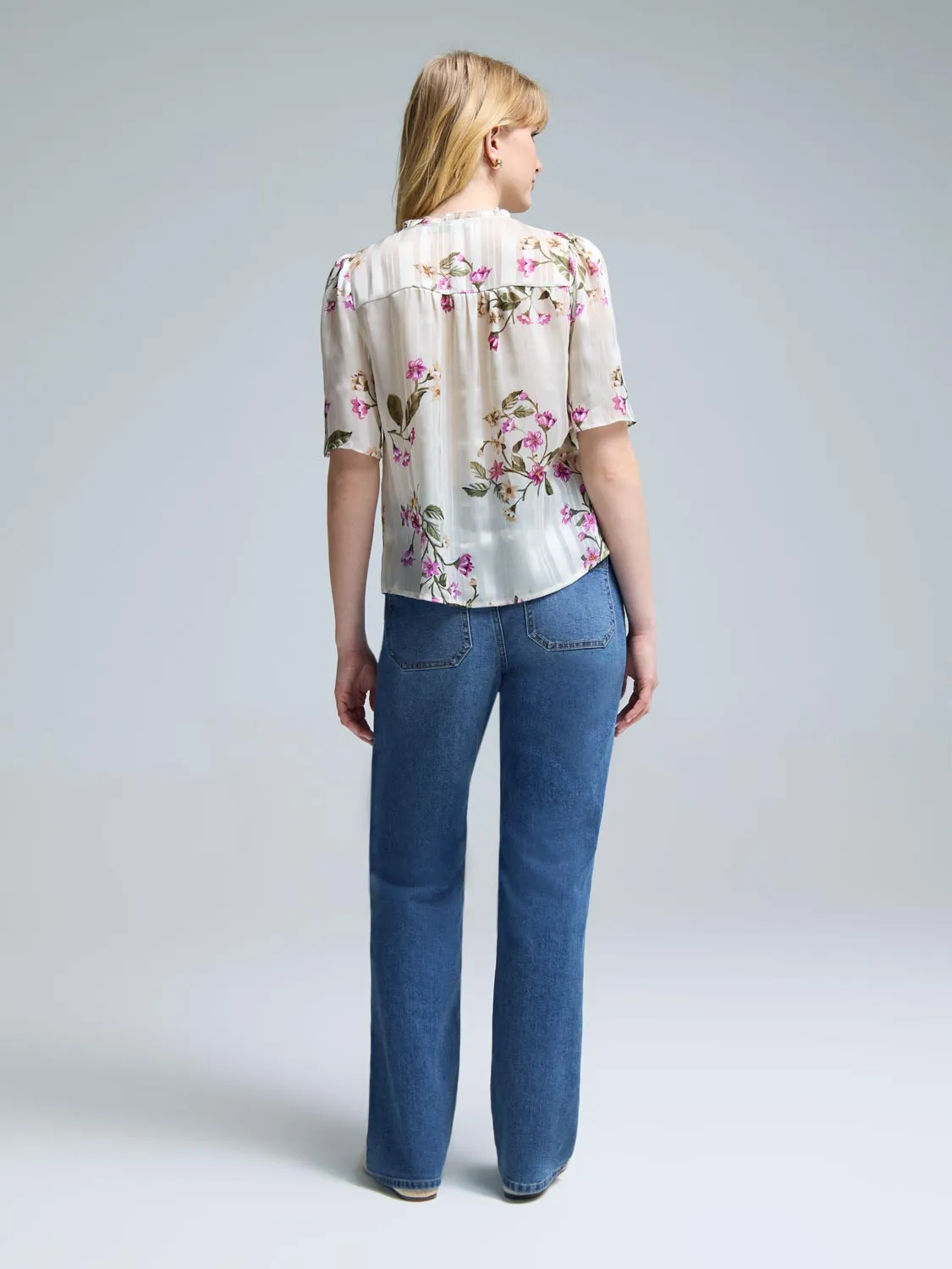 Floral Flutter Sleeve Top sold by Suzy Shier product image thumbnail 3