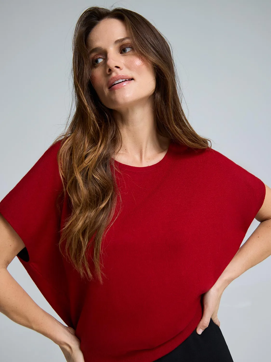 Short Sleeve Crew Neck Sweater sold by Suzy Shier product image thumbnail 5