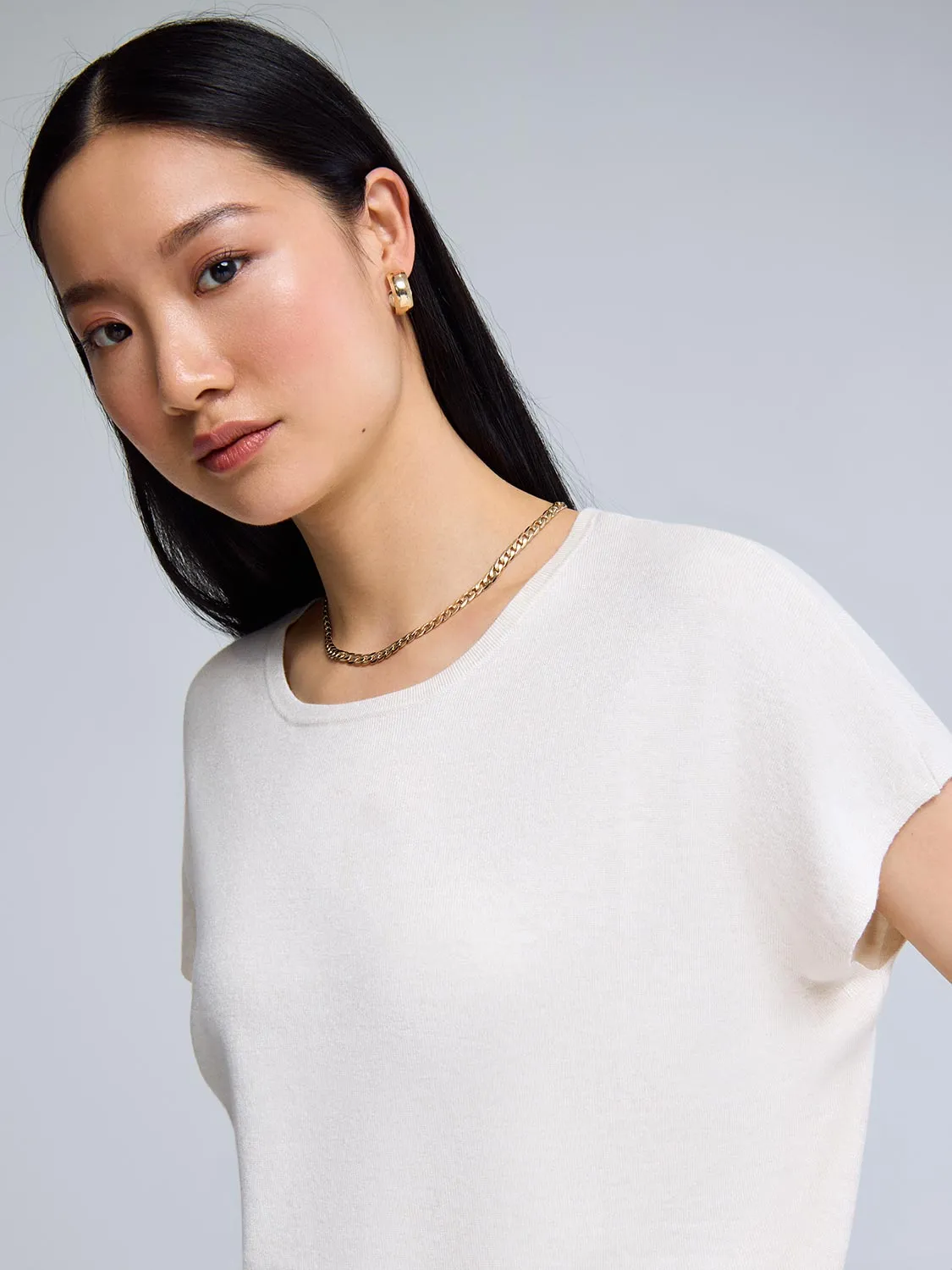 Short Sleeve Crew Neck Sweater sold by Suzy Shier product image thumbnail 2