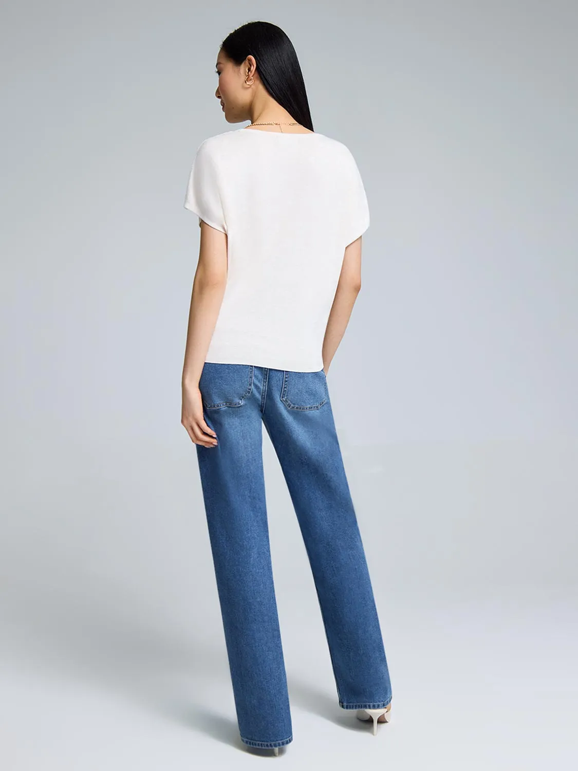 Short Sleeve Crew Neck Sweater sold by Suzy Shier product image thumbnail 3