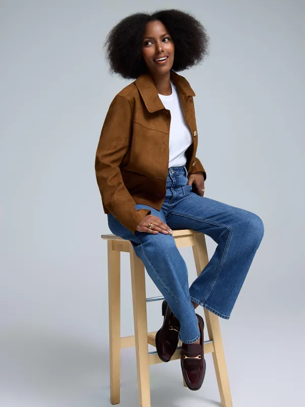 Faux Suede Jacket sold by Suzy Shier