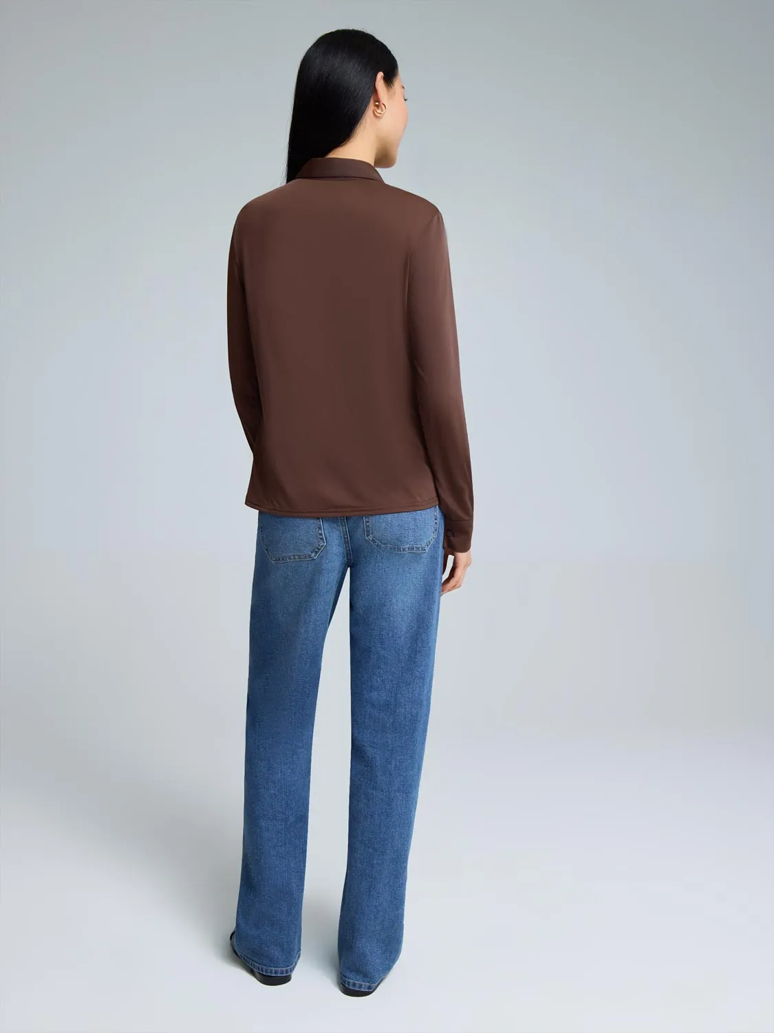 Long Sleeve Button-Up Blouse sold by Suzy Shier product image thumbnail 4