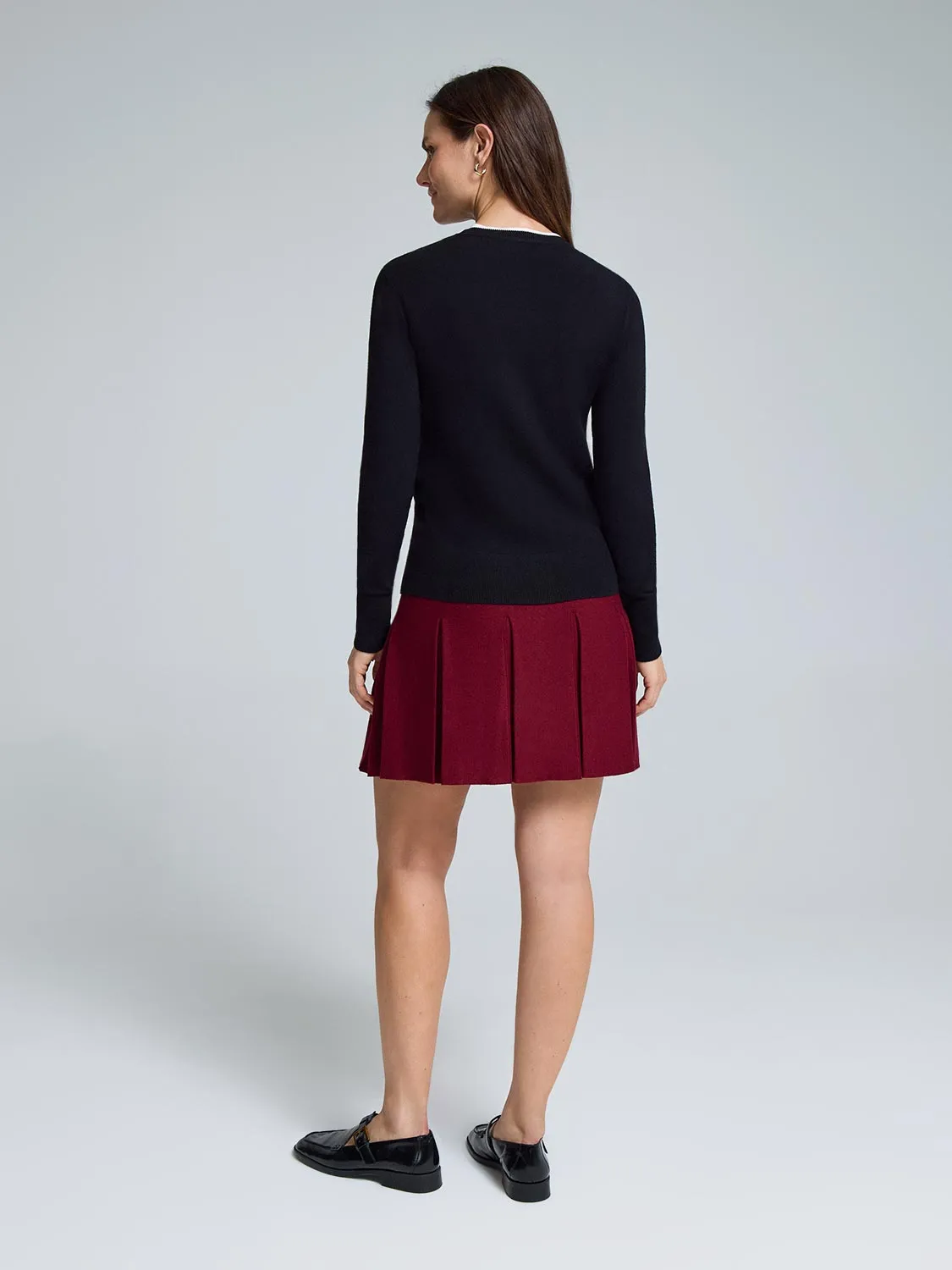 Contrast Piping Ribbed Cardigan sold by Suzy Shier product image thumbnail 4