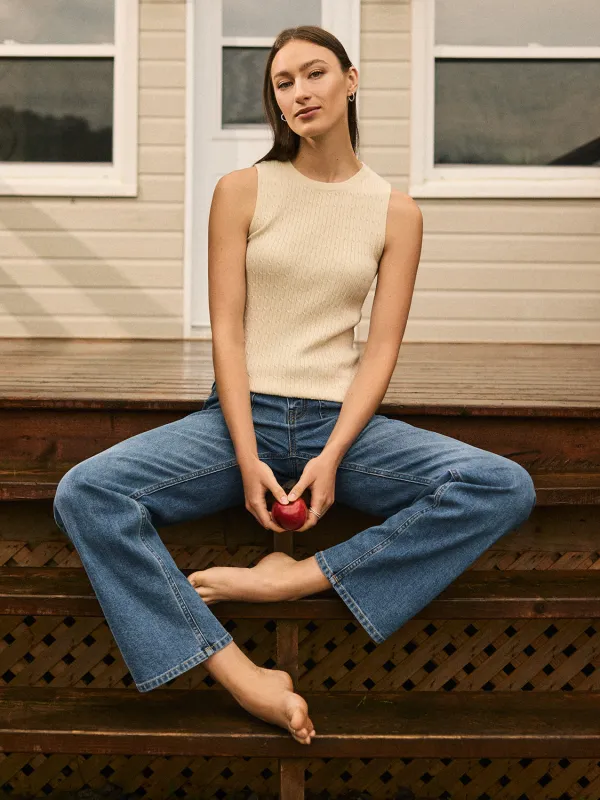 Cable Knit Sleeveless Sweater sold by Suzy Shier