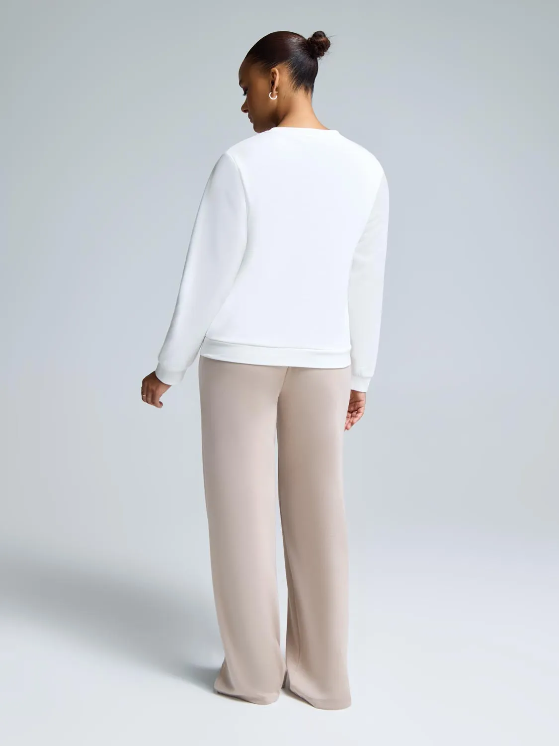 Floral Embroidered Fleece Sweatshirt sold by Suzy Shier product image thumbnail 3