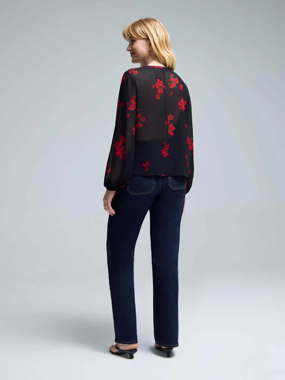 Button-Up Floral Blouse sold by Suzy Shier product image thumbnail 3