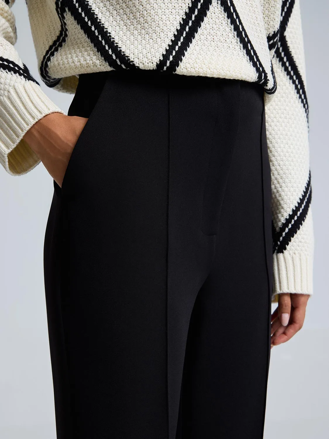 Pintuck Straight-Leg Pants sold by Suzy Shier product image thumbnail 3