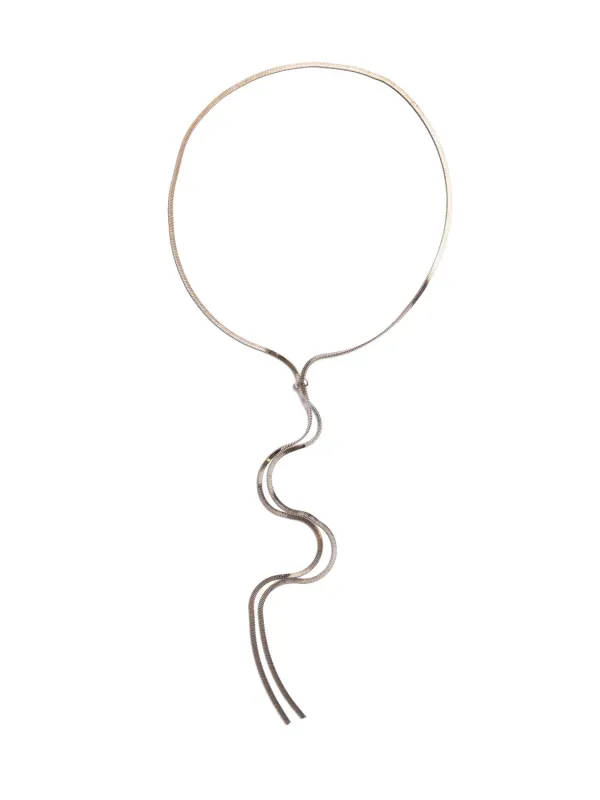 Snake Chain Lariat Necklace sold by Suzy Shier