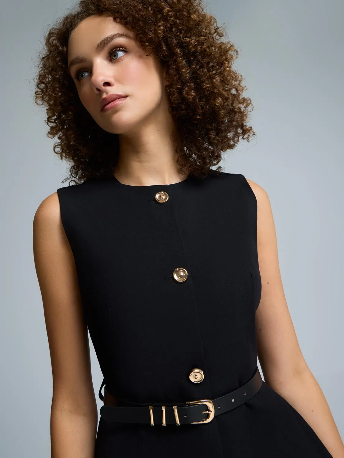 Button-Up Peplum Blazer Vest sold by Suzy Shier product image thumbnail 4