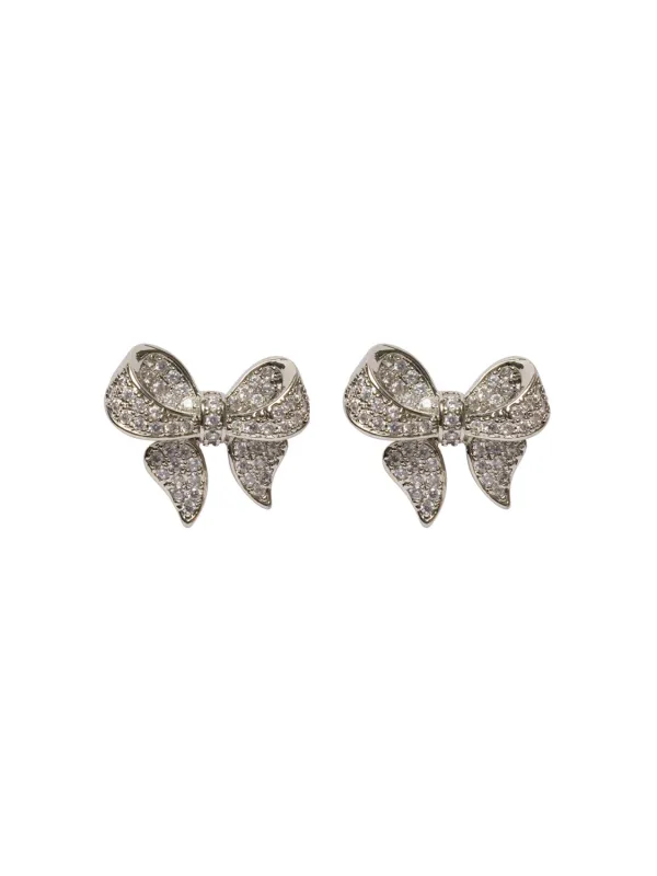 Pave Bow Earrings sold by Suzy Shier