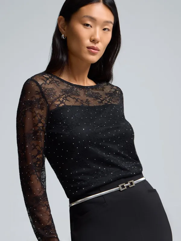 Square Buckle Stretch Metal Belt sold by Suzy Shier