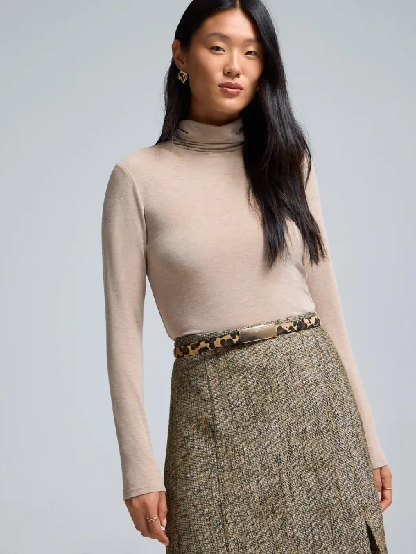 Gold Buckle Leopard Print Belt sold by Suzy Shier