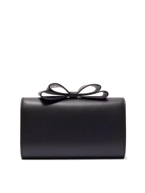 Faux-Leather Handbag With Bow sold by Suzy Shier