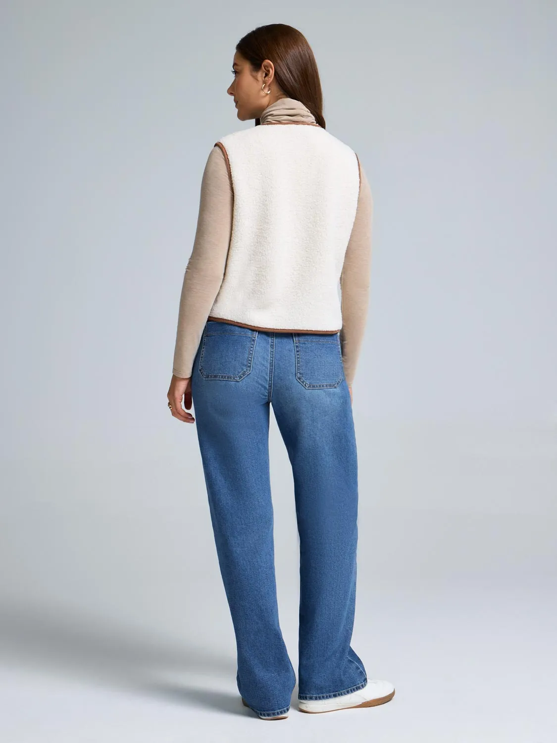 Sleeveless Sherpa Vest sold by Suzy Shier product image thumbnail 4