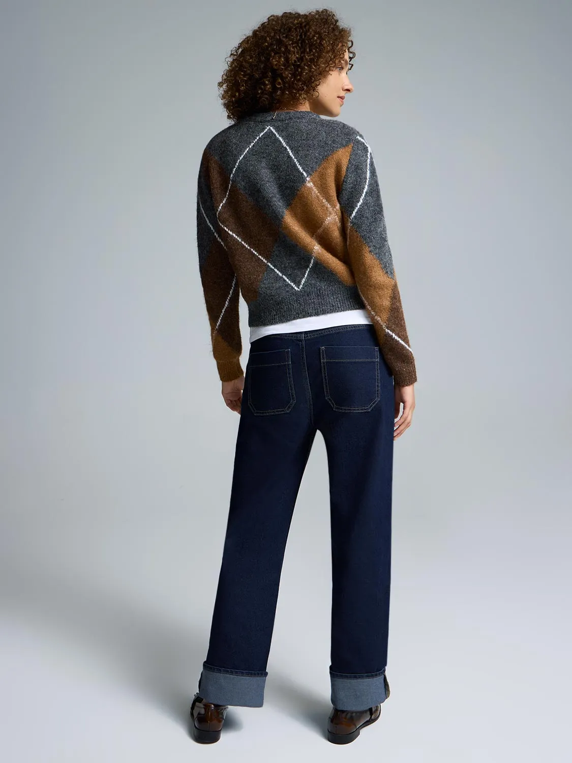 Argyle V-Neck Sweater sold by Suzy Shier product image thumbnail 4