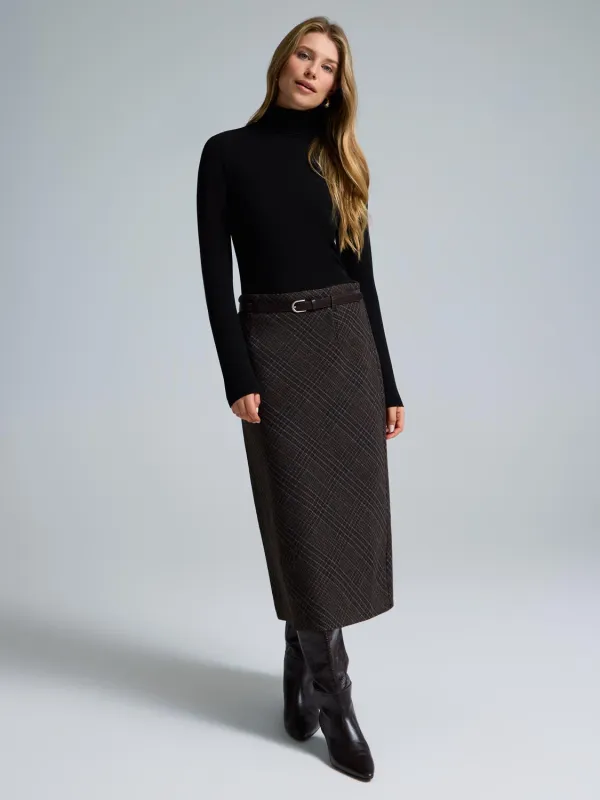 Midi Plaid Skirt sold by Suzy Shier