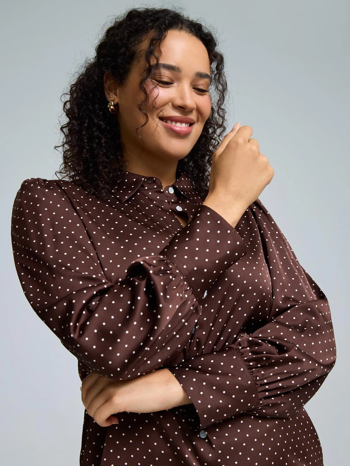 Polka Dot Blouse sold by Suzy Shier product image thumbnail 3