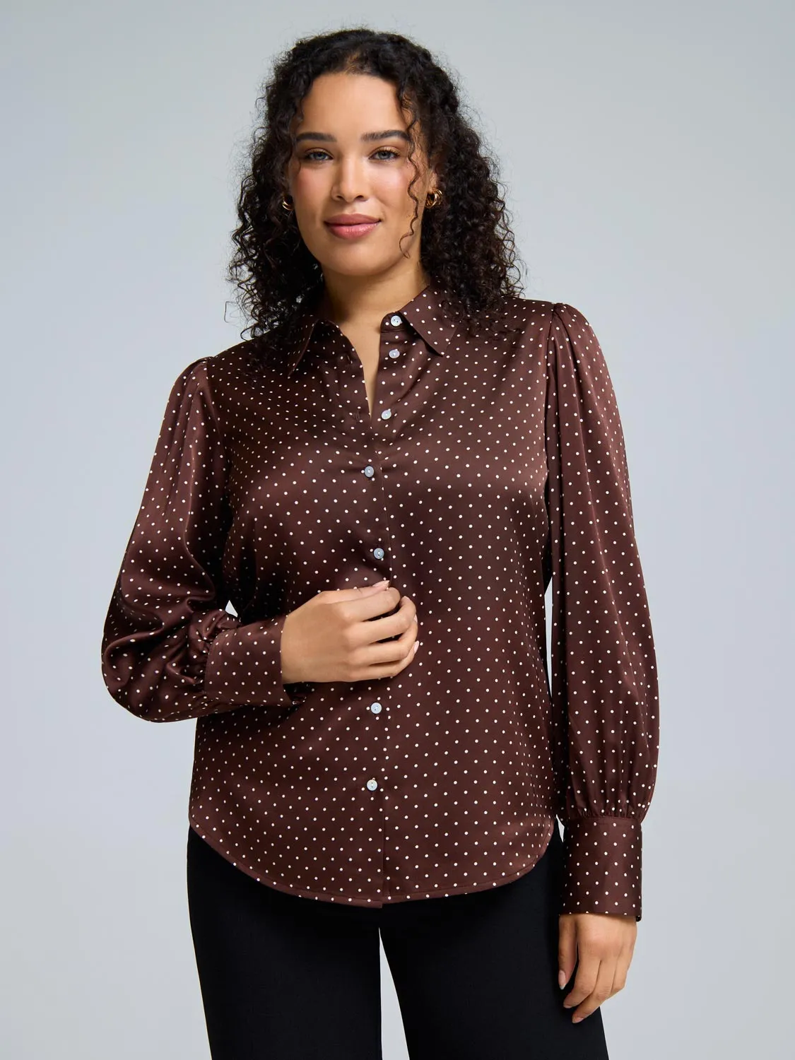 Polka Dot Blouse sold by Suzy Shier product image thumbnail 2