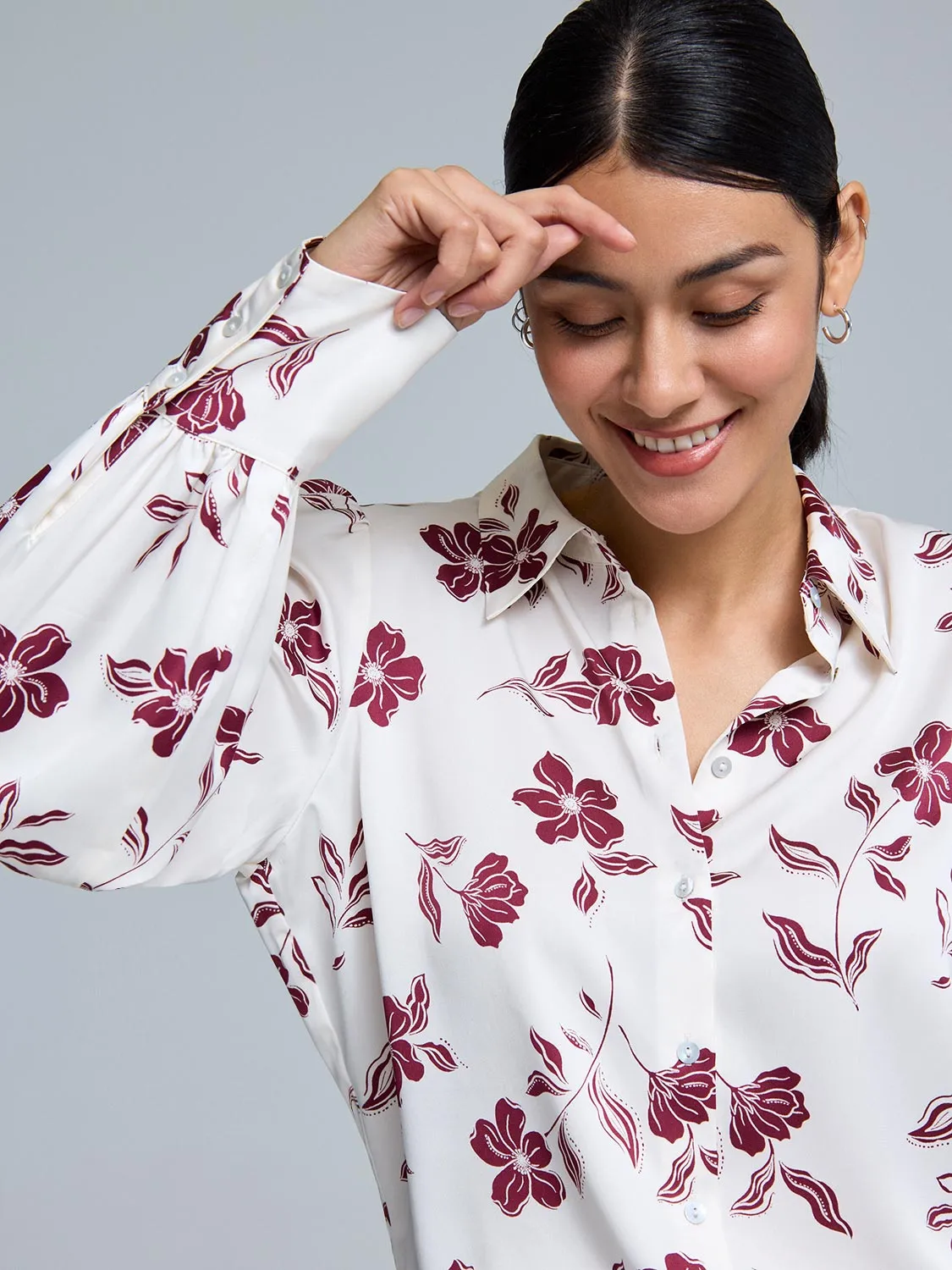 Floral Print Blouse sold by Suzy Shier product image thumbnail 3