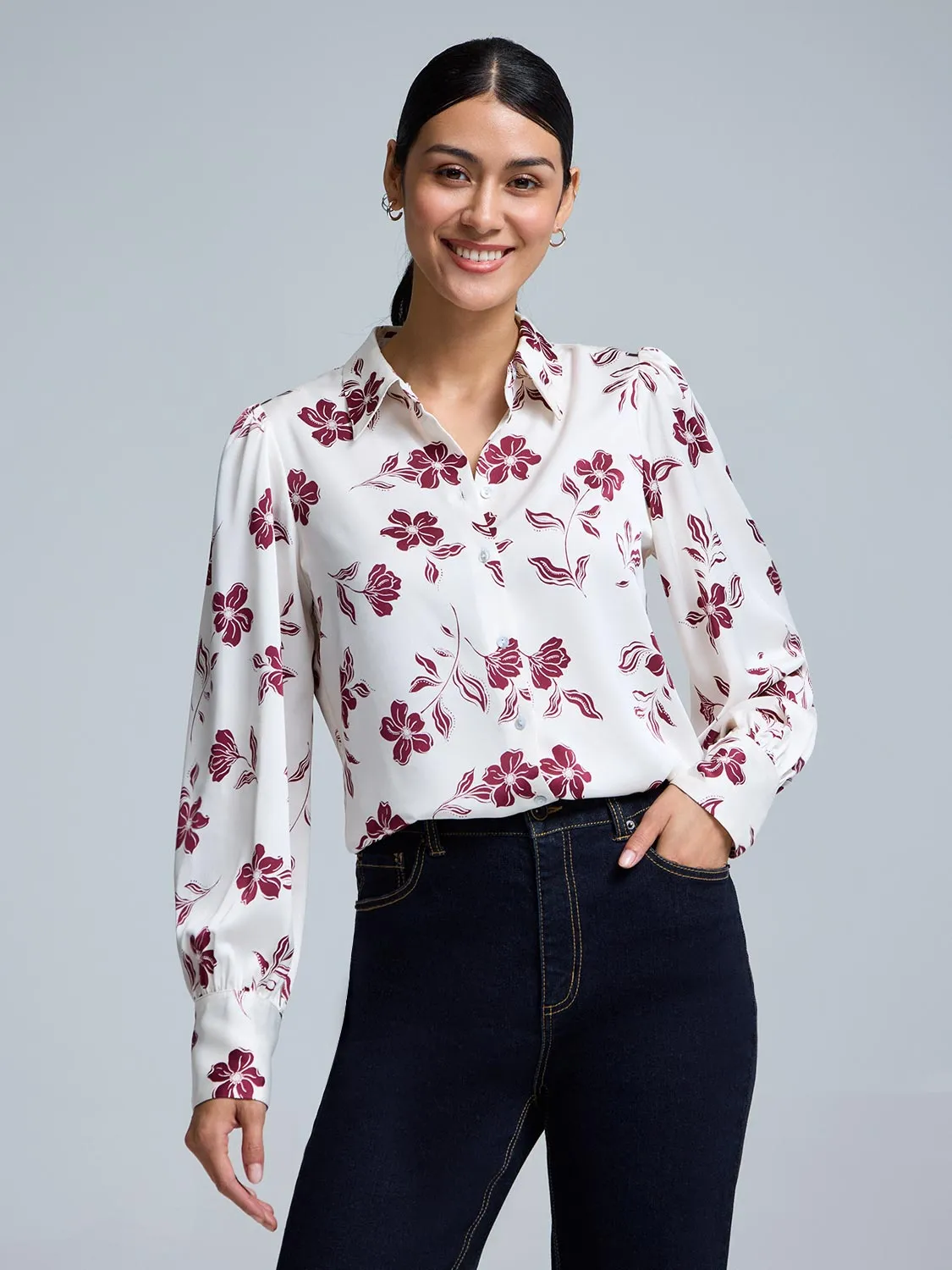 Floral Print Blouse sold by Suzy Shier product image thumbnail 2