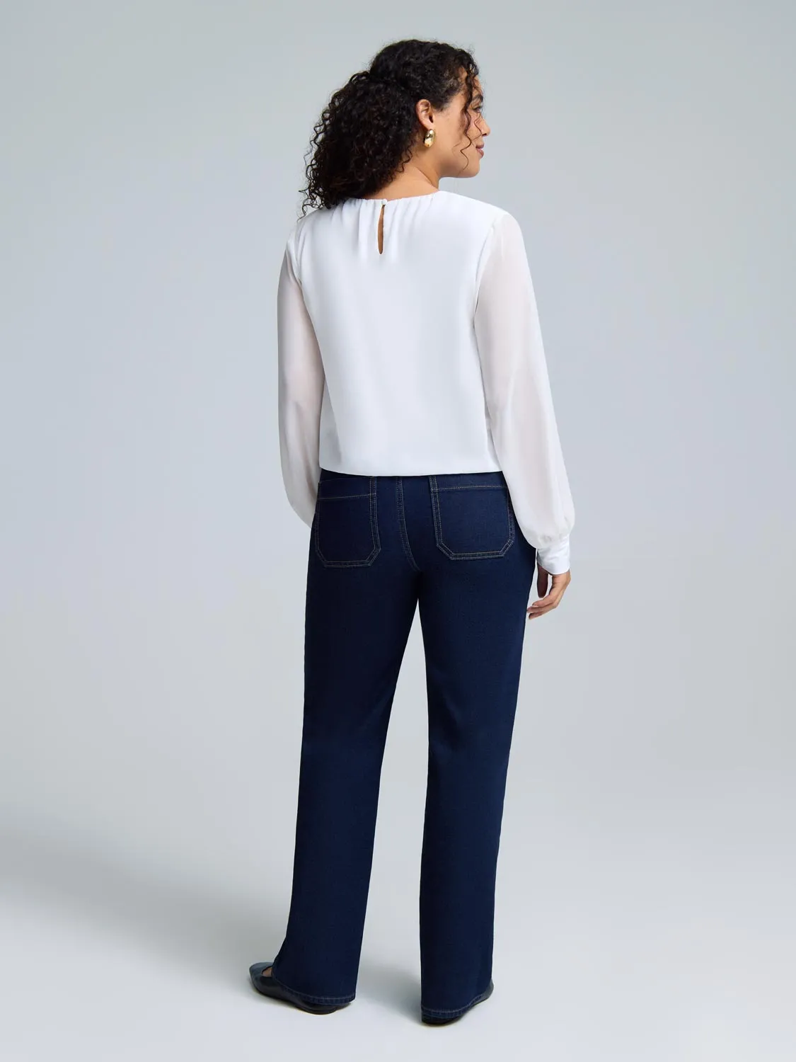 Chiffon Popover Top sold by Suzy Shier product image thumbnail 4