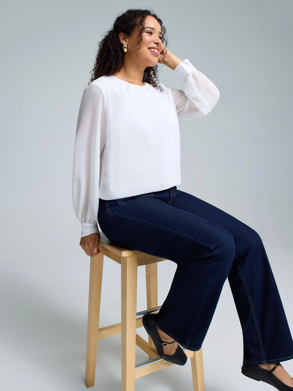 Chiffon Popover Top sold by Suzy Shier