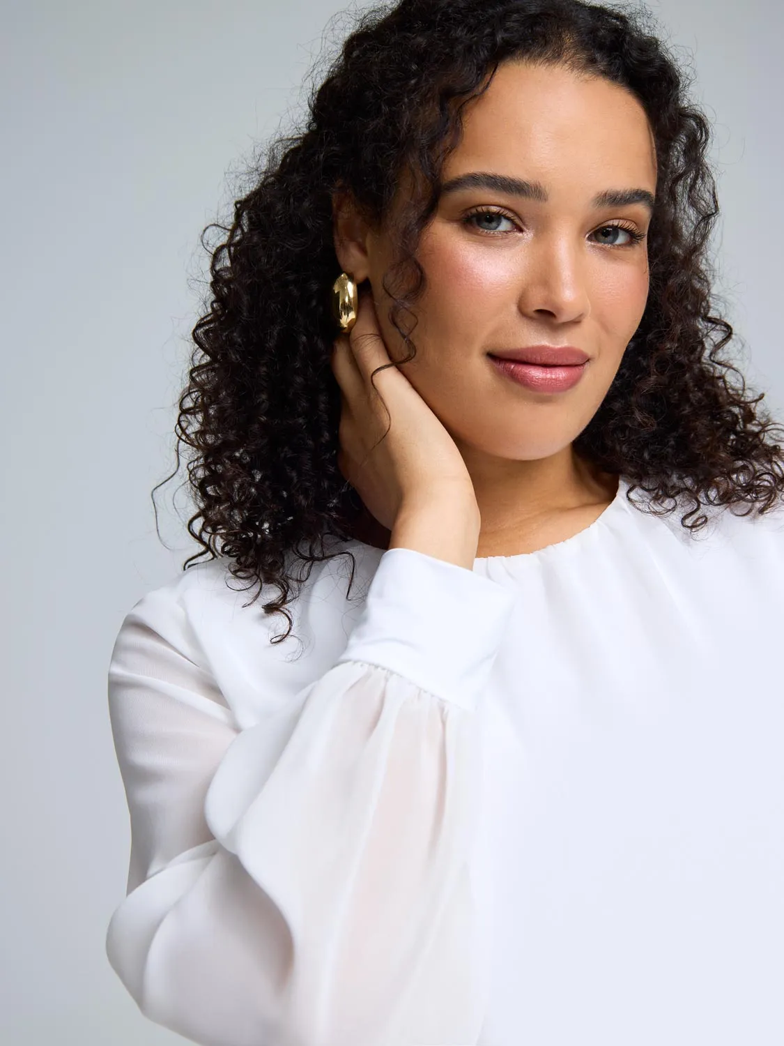 Chiffon Popover Top sold by Suzy Shier product image thumbnail 3