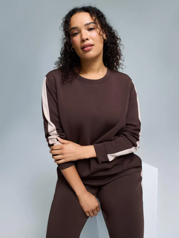 Cloud Fleece Contrast Stripe Sweatshirt sold by Suzy Shier