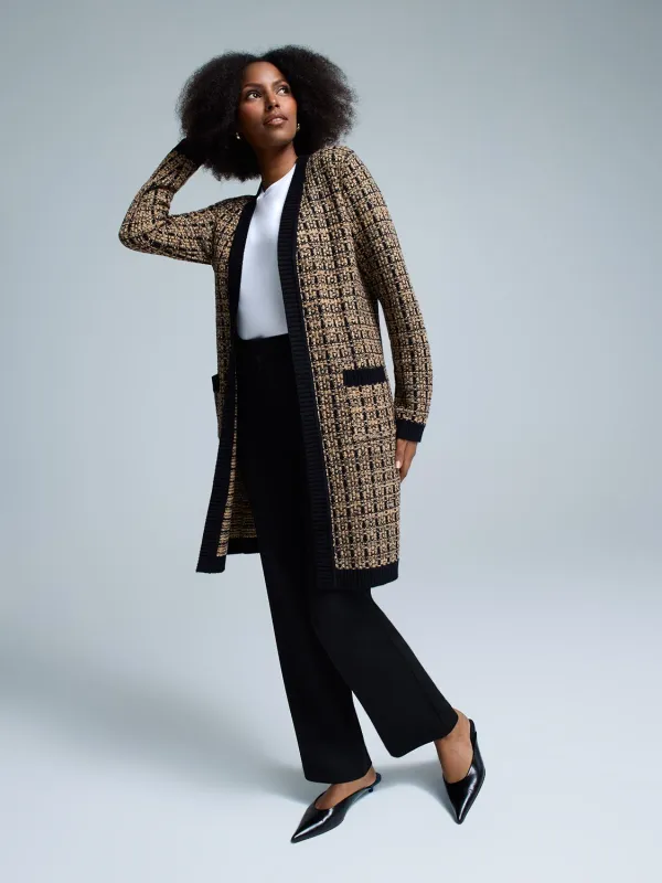 Metallic Tweed Duster sold by Suzy Shier