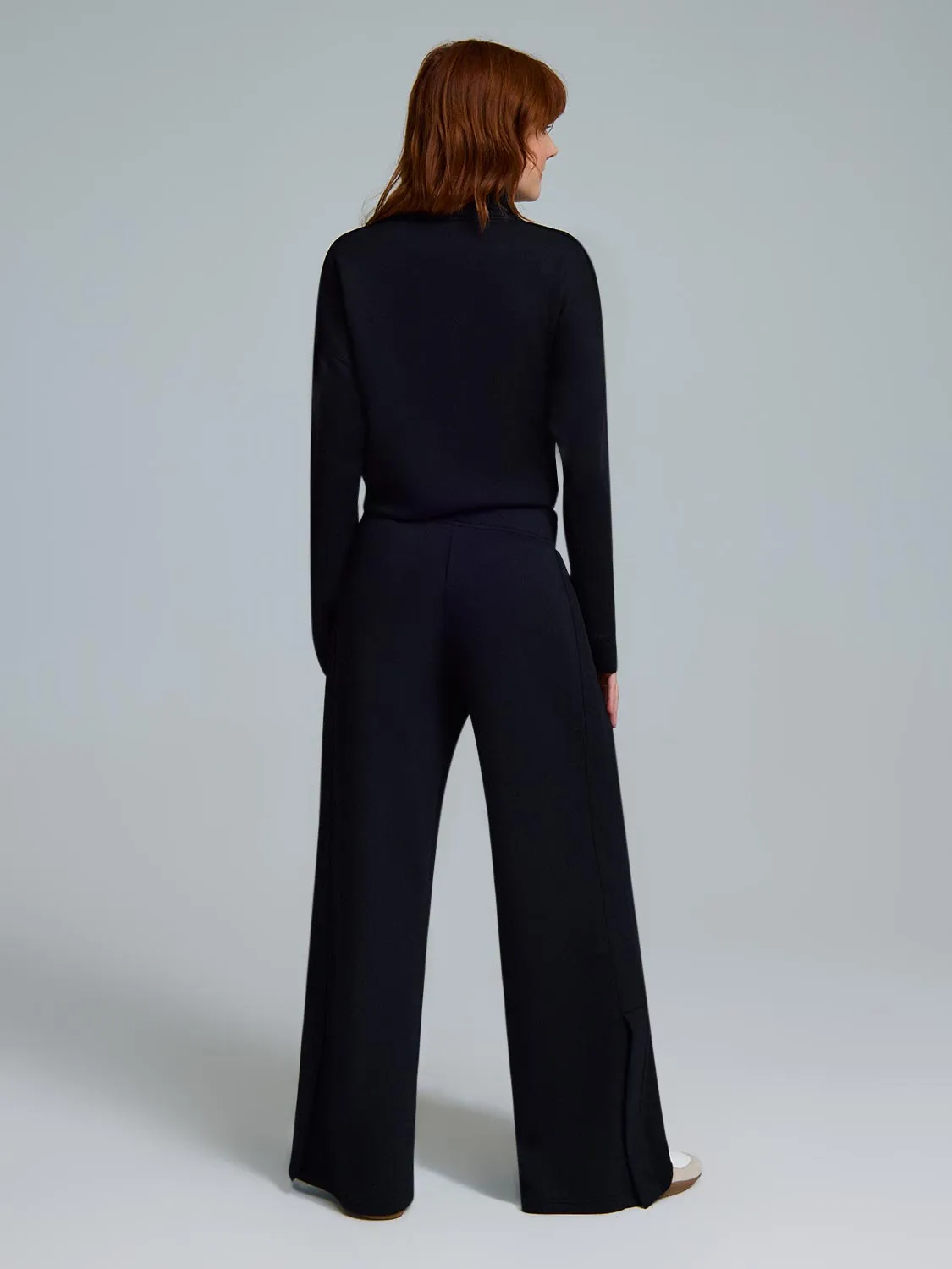 Cloud Fleece Slit Hem Wide-Leg Pants sold by Suzy Shier product image thumbnail 5
