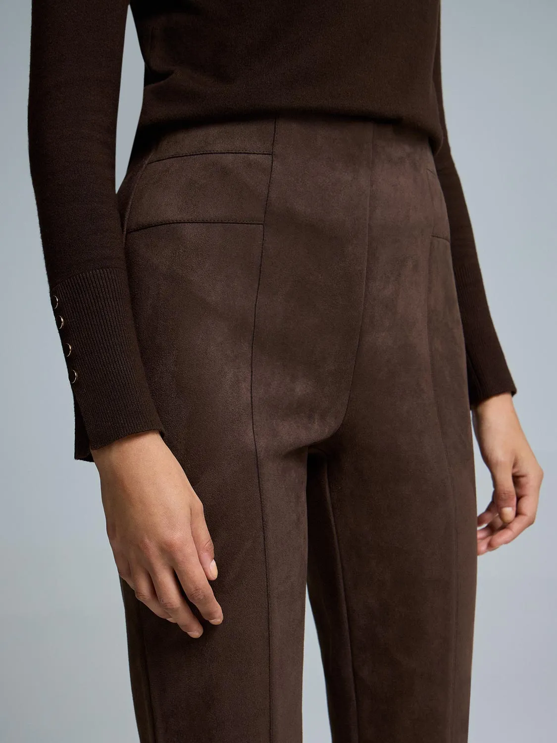 Faux Suede Skinny Leg Pants sold by Suzy Shier product image thumbnail 3