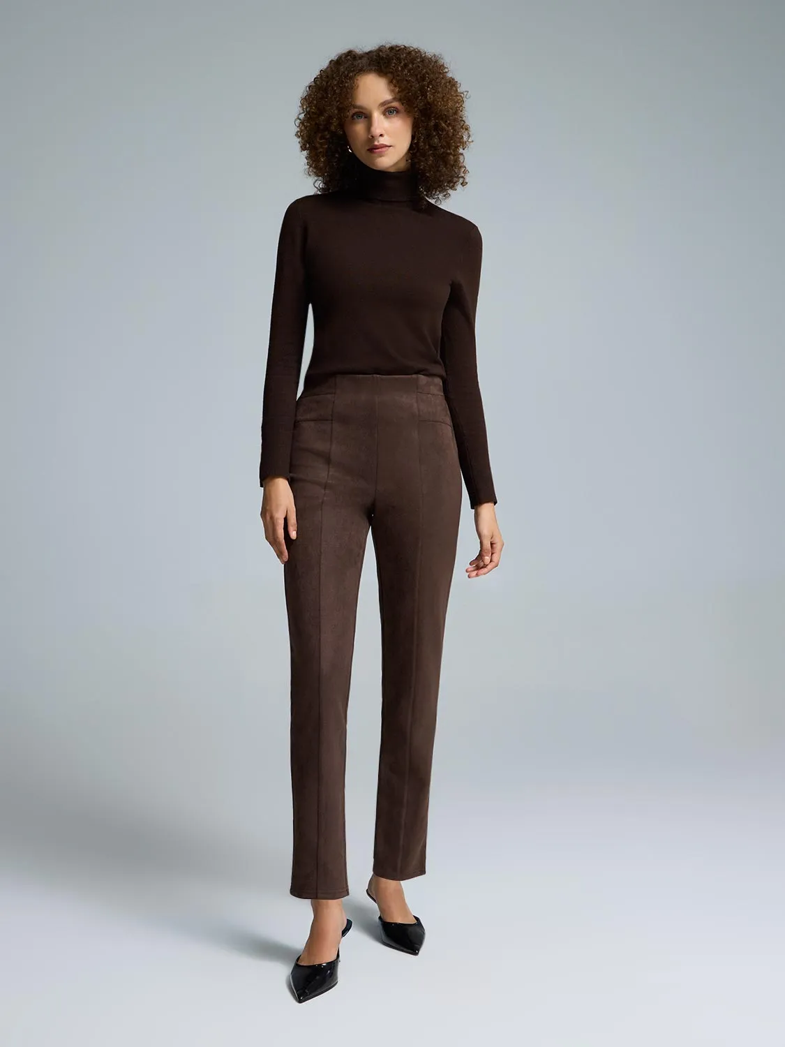 Faux Suede Skinny Leg Pants sold by Suzy Shier product image thumbnail 4