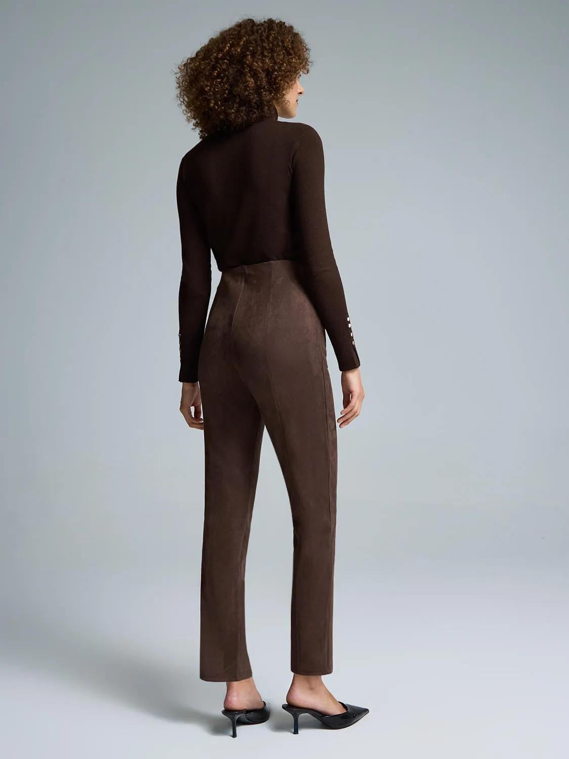 Faux Suede Skinny Leg Pants sold by Suzy Shier product image thumbnail 5