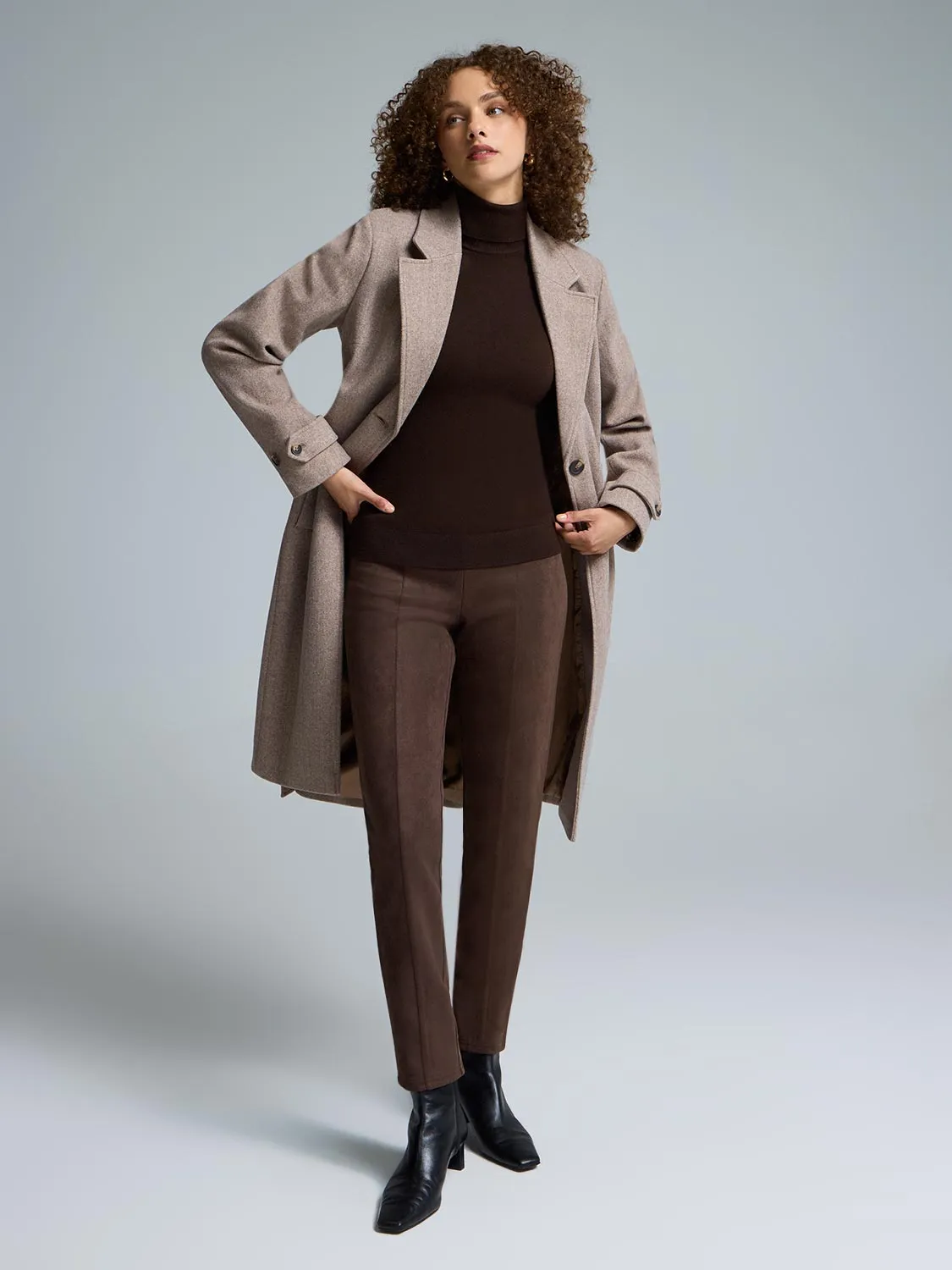 Faux Suede Skinny Leg Pants sold by Suzy Shier