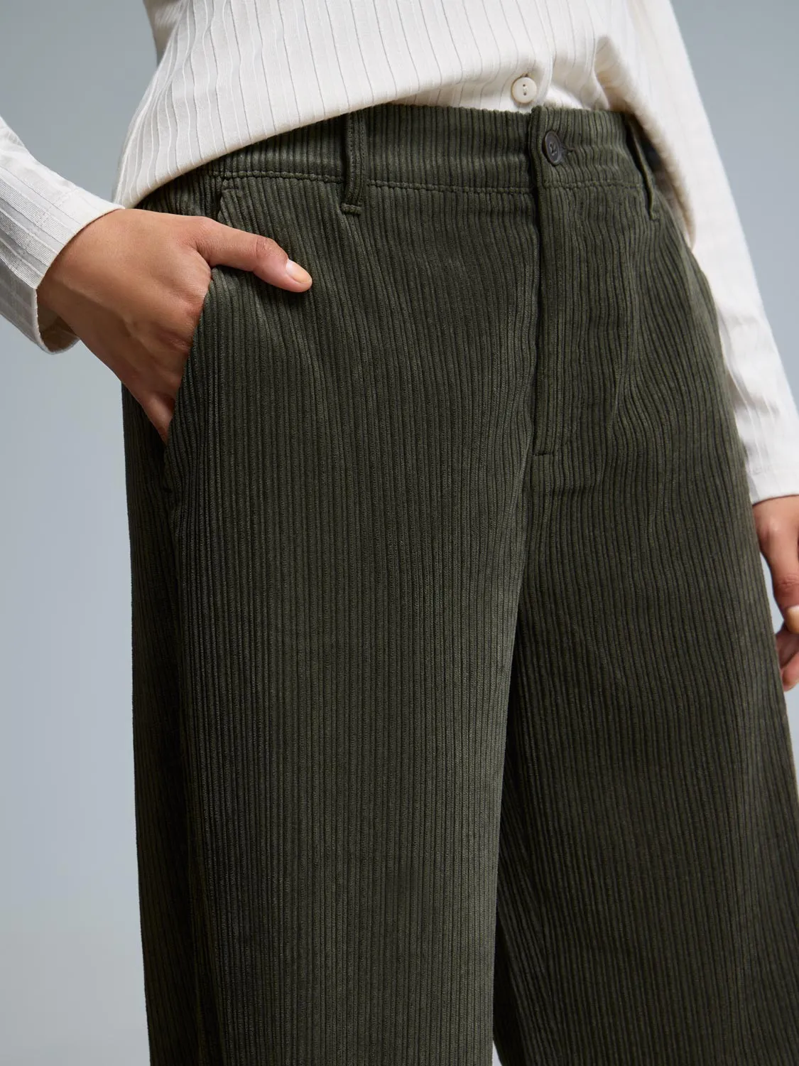Wide-Leg Corduroy Pants sold by Suzy Shier product image thumbnail 3