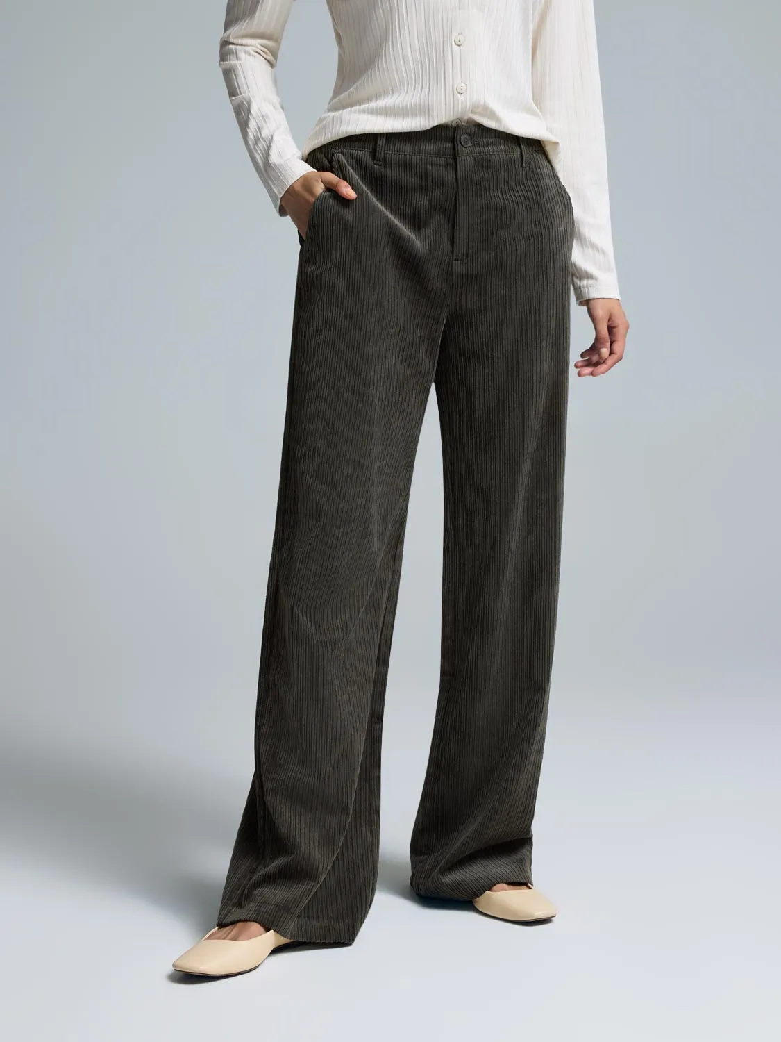 Wide-Leg Corduroy Pants sold by Suzy Shier product image thumbnail 2