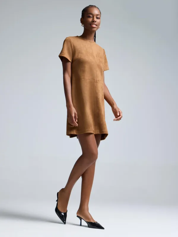 Faux Suede Mini Dress sold by Suzy Shier