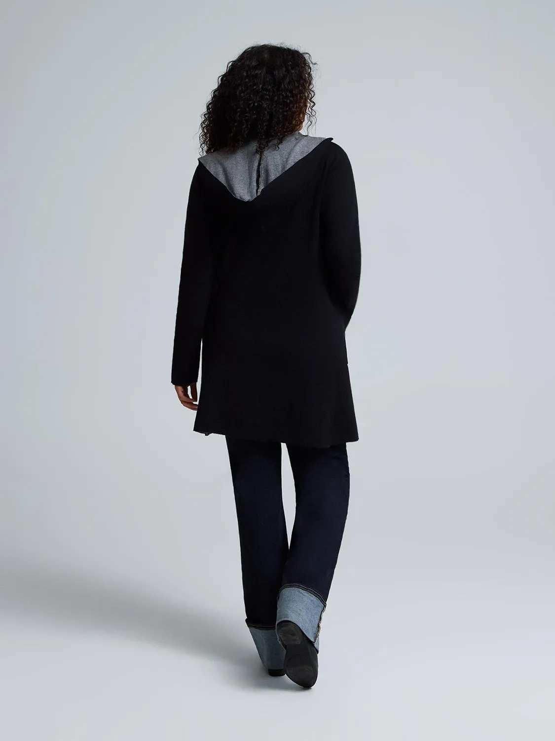 Hooded Jacquard Duster sold by Suzy Shier product image thumbnail 4