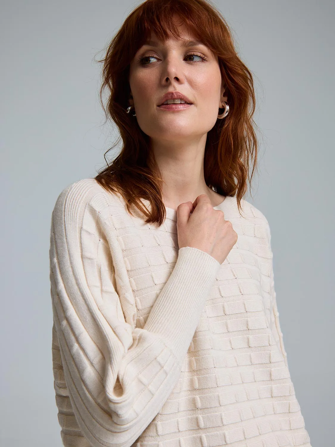 Dolman Sleeve Cable Knit Sweater sold by Suzy Shier product image thumbnail 2