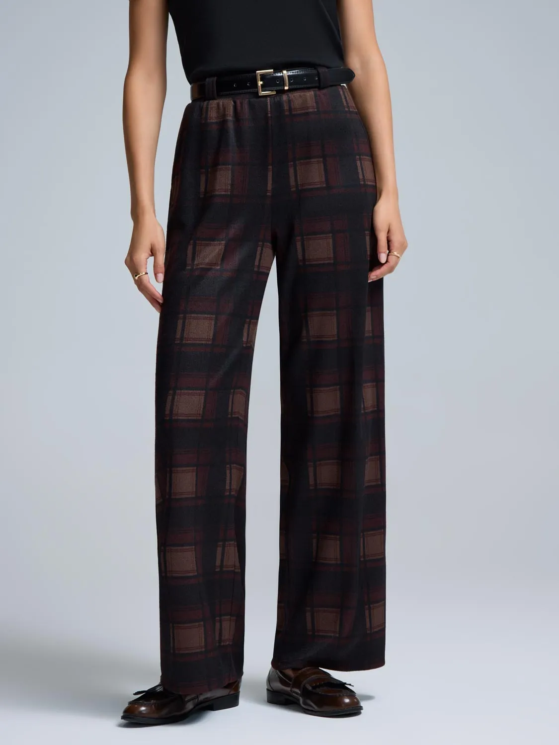 Wide-Leg Plaid Pants sold by Suzy Shier product image thumbnail 2